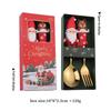 2Pcs Christmas Themed Gold Spoon Fork Set With Cute Santa Gingerbread Tree Handles For Holiday Dinner Parties And Xmas Gift