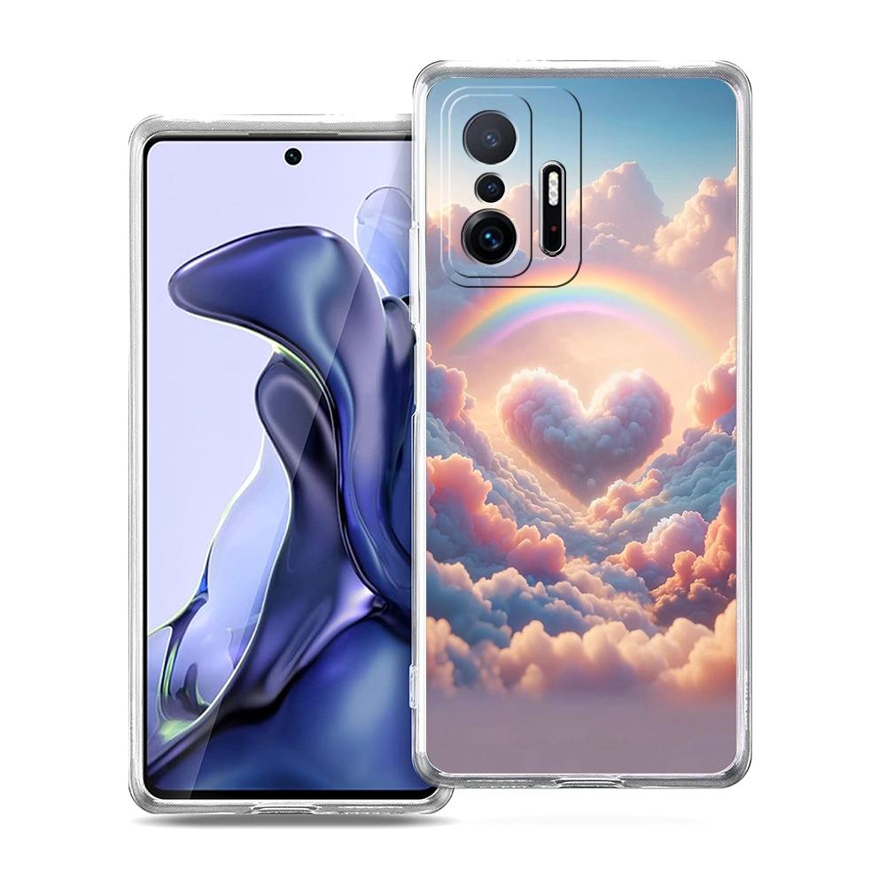 Transparent Phone Case for Xiaomi Mi 14 13 12 11 Ultra 13T 12T 11T Poco X3 NFC F3 F6 Pro Lite 5G Soft TPU Shell Cute Cloud Bags