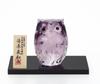 ADERIA Vidro Baby Owl Shigure Made In In Gift Box Interior Good Feng Auspicious Entrance Art [Tsugaru (Purple Twilight) Japan, F75494] Ornament,