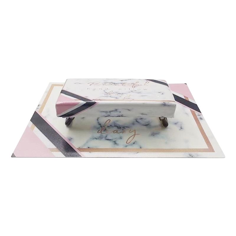 

Nail Art Arm Rest Pillow with Bracket Foldable PU Leather Manicure Hand Cushion Nail Table Stand for Nail Art Salon