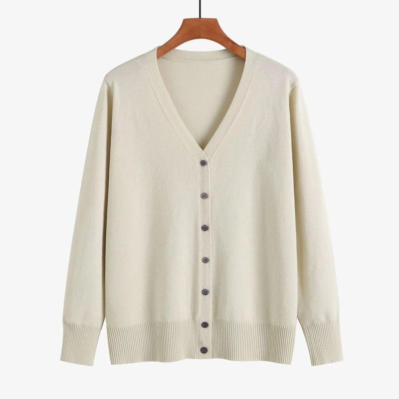 Women S Long Sleeve V Neck Cardigan Sweater Casual Style