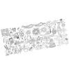 Safe User Friendly Doodles Paper Wall for Kids 76x183cm Waterproof Drawing Wall for Party DIY Decors Easy Storage
