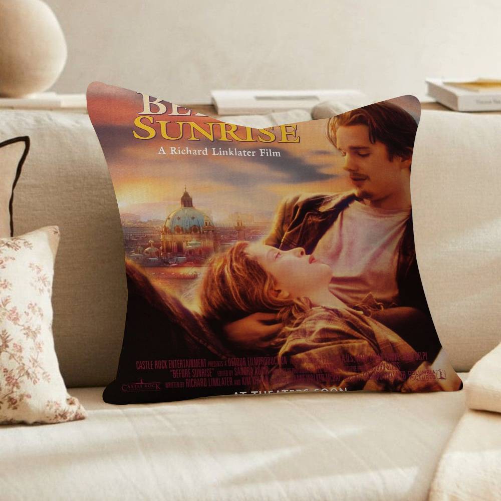 Bella Before Sunrise Before Sunset Movie Cushion Cover Inches Farmhouse Decor Home Throw Pillow Covers for Couch Decorations