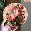 2D Rose Metal Wall Poster 8 Inch Aluminum Bedroom Decor