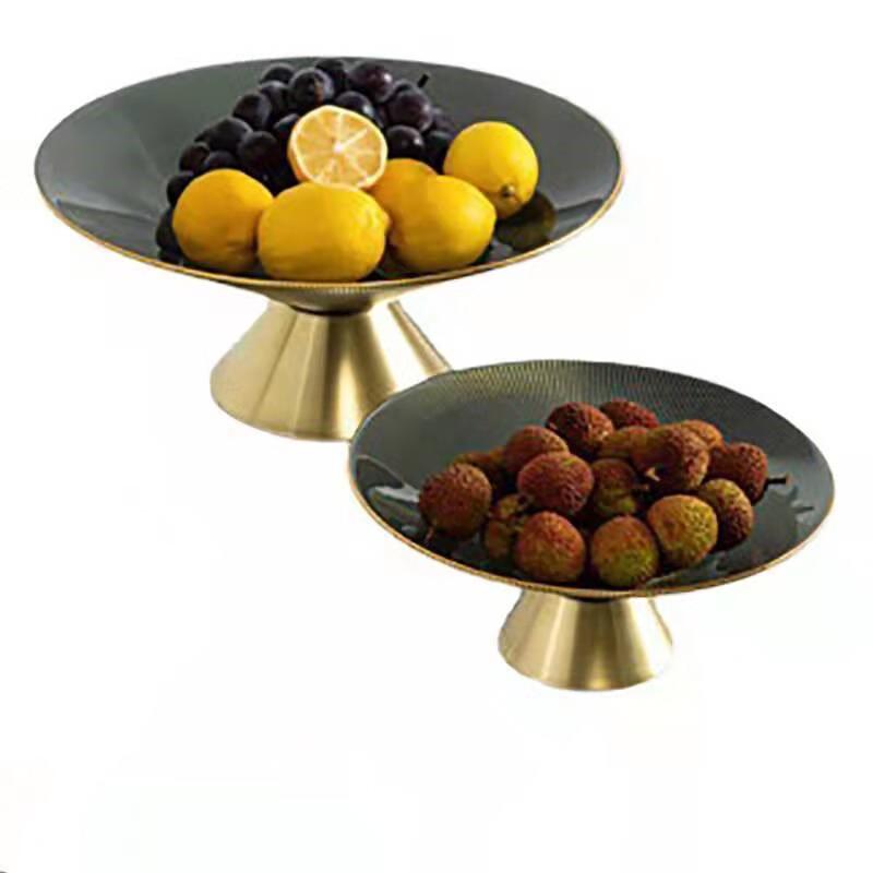 Nordic Light Luxury Gilded Glass Fruit Tray