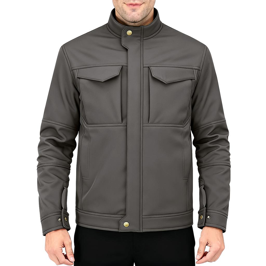 Men's Winter Solid Color Jackets Men's Fashion Trend Jackets Breathable Windproof Jackets Outdoor Sports Jackets