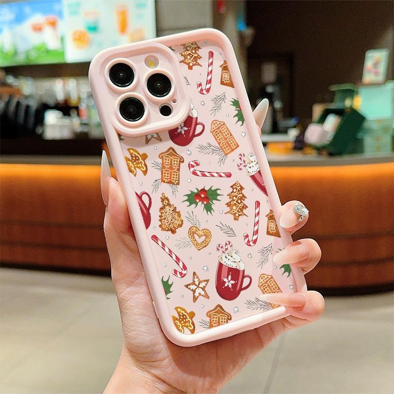 Christmas Candy Picture for iPhone16ProMax Apple 15/14Pro Mobile Phone Case 13 Anti-drop 12 Advanced 11