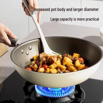 CHUIDAHUANG 32cm Non-stick Flat Bottom Multi-Purpose Wok