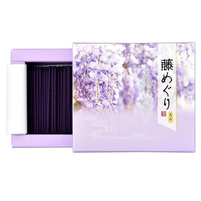 Tennendo Fujimeguri Mini Incense Wisteria Low Room Gift Set In (Wisteria Flower) Sticks, 40g, Flower, Floral, Smoke, Incense, (Made Japan)