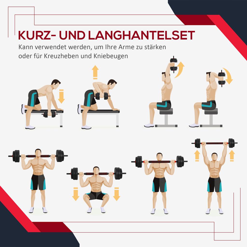 25kg 2 IN 1 Adjustable Dumbbells Weight Set, Dumbbell Hand Weight Barbell for Body Fitness, Lifting Training for Home, Office, Gym, Black