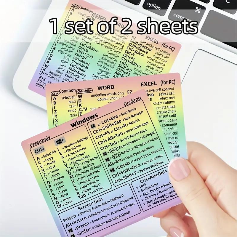 Windows/Word Keyboard Shortcut Sticker Set for Laptop Decoration