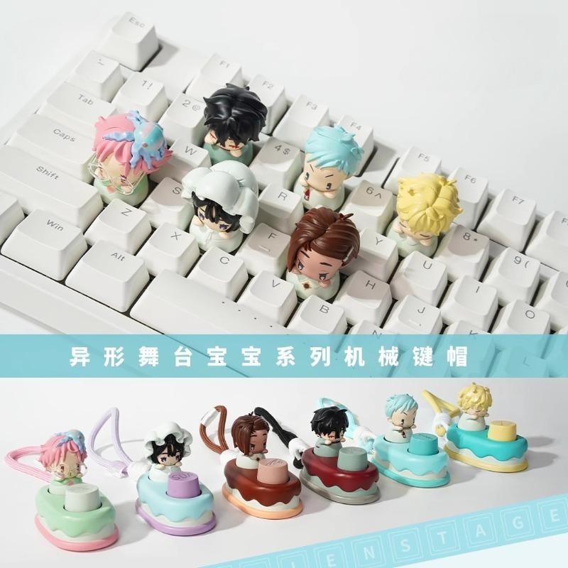 Genuine Alien Stage Baby Series Blind Box Mechanical Keyboard Keycaps & Trendy Weather Forecast Kawaii Style Anime Themed Gifts