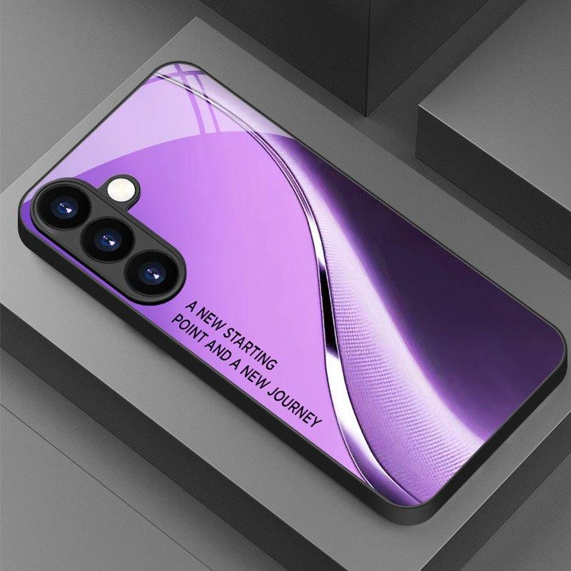 Custodia per Telefono Squisita Stile Business in Metallo per Samsung Galaxy S26 S25 S24 S23 S22 S21 FE Ultra Plus Vetro Integrato Vari Stili