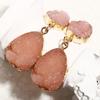 Retro cluster crystal stud earrings, candy-colored water drop earrings for women
