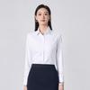 Teloman Women's Long-Sleeve Lapel Business Blouse