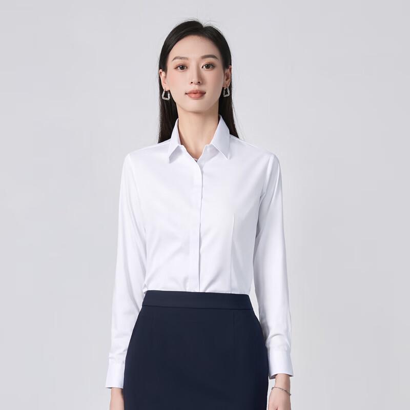 Teloman Women s Long-Sleeve Lapel Business Blouse M