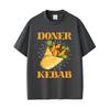 Funny Doner Kebab Graphic T Shirt Unisex Women Casual Cotton Oversized T-shirt Unisex Fashion Vintage Short Sleeve Tees Streetwear