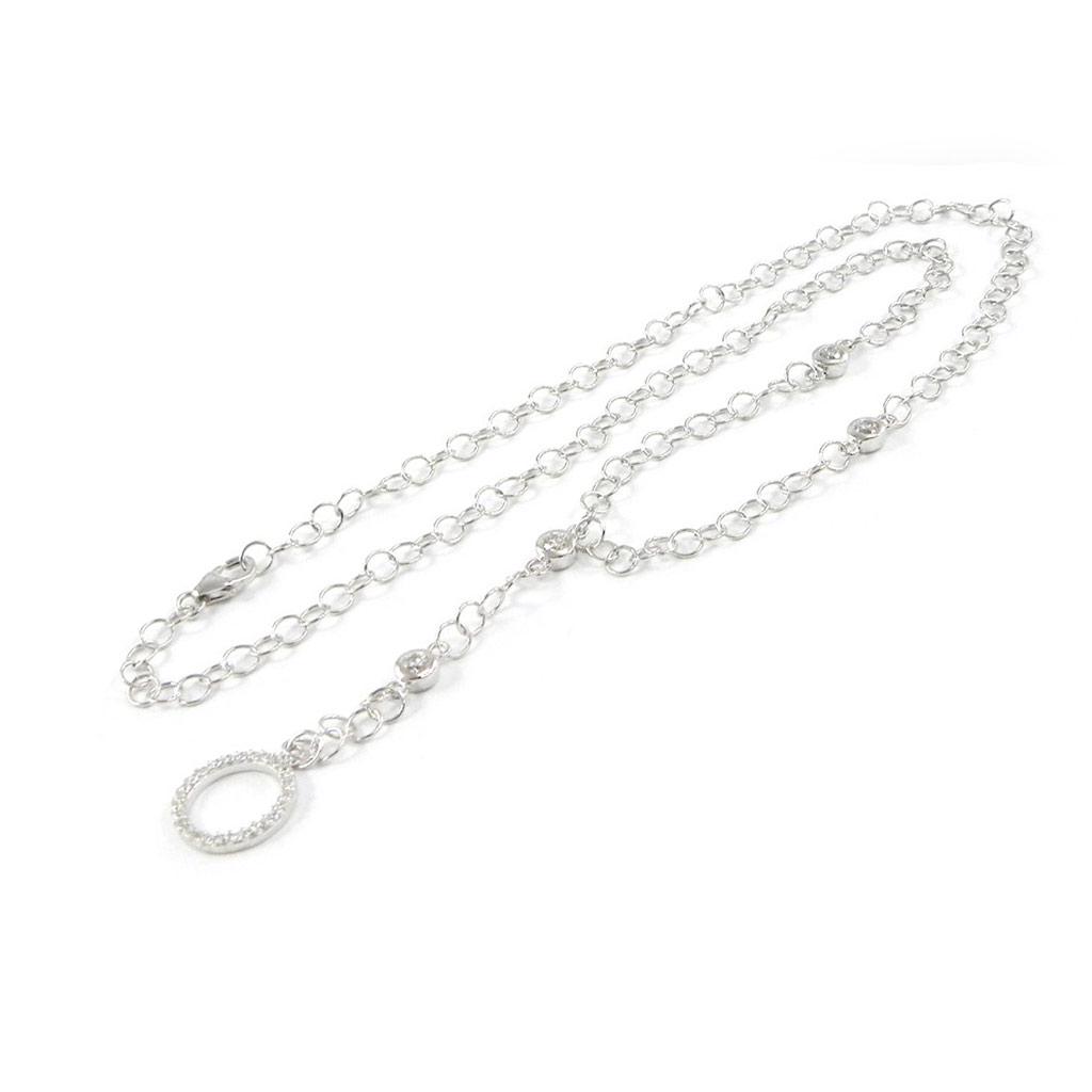 Les Trésors De Lily [H7350] - Silberkette 'Göttin' silberweiß (rhodiniert) - 60x13 mm