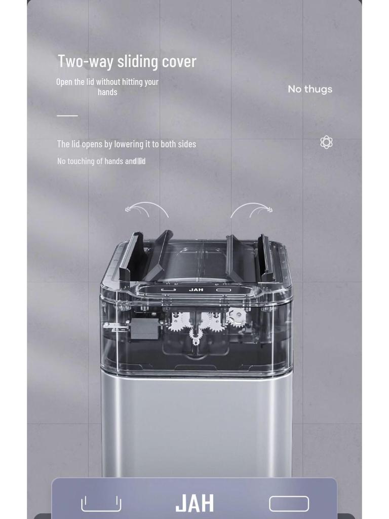 Jieanhui Smart Induction Trash Can with Lid for Bathroom, Kitchen, and Living Room - Automatic Packaging