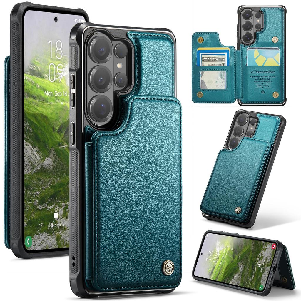 CaseMe Premium PU Leather Case For Samsung Galaxy S26+ S25 S24 S23 S22 S21 S20 Plus Ultra FE Card Wallet Holder Phone Back Cover Protector Skins