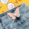 1 Pair Adjustable Butterfly Jeans Waist Clip, Detachable No Sew Waistband Resizer, Magic Waist Reducer Button