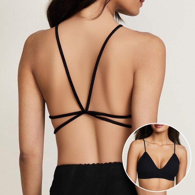Women Wireless Cross Back Beauty Back Seamless Anti Exposure Inner Bra