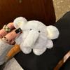 Lovely Blue Furry Elephant Plush Earphone Protective Case for AirPods 1 2 3 Pro Cute Girl Kids Bluetooth Earphone Drop Protector