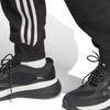 Adidas Solid Color Side Stripe Letter Print Elastic Cuffed Knit Sports Pants Women Bottoms Black IB4750
