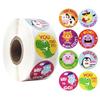 Cartoon Animals Stickers  Cute Words Reward Stickers for Teacher Encourage Student 1'' 50-500pcsl Round Reward Sticker for Kid