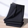 Men's Wool-Blend Straight-Leg Business Casual Trousers