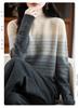 Women's 100% Wool Waffle Knit Color-Block Sweater - Retro Diamond Pattern, Loose Fit for Autumn/Winter