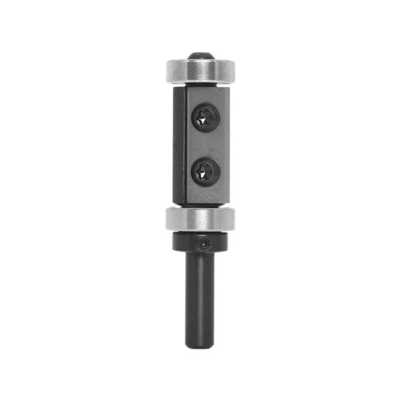 Reversible Plates Flush Cutter 8 mm Shank, Flush Cutter with 2-Sided Interchangeable Carbides Flush Trimming Router Bit