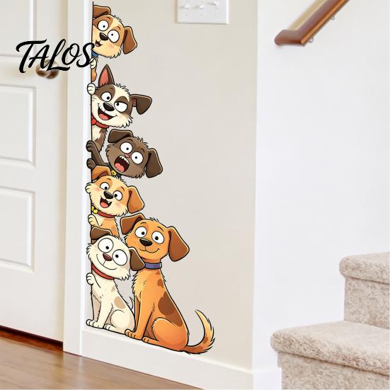 Animal Pattern Window Clings Cute Cartoon Cats/Dogs Wall Stickers, Waterproof PVC Decals, Peel And Vivid Theme Stickers Stick Decorative Murals