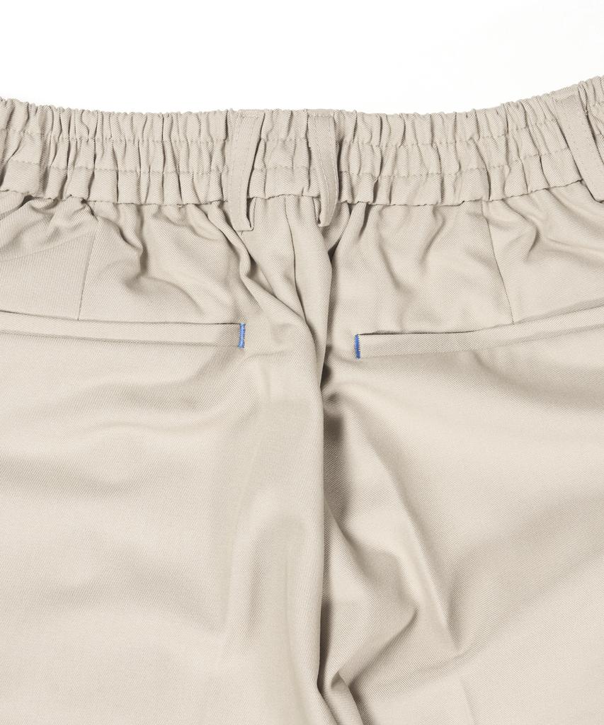 STIGMA 23 Two Tuck Banding Wide Slacks Beige
