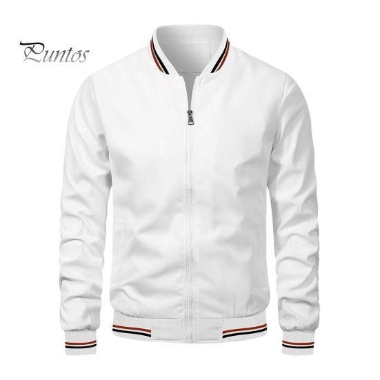 

Мужская куртка с воротником-стойкой, длинным рукавом, в стиле пэчворк, бейсбольная куртка с застежкой-молнией по всей длине, два боковых кармана, повседневная куртка, пальто XXL белый