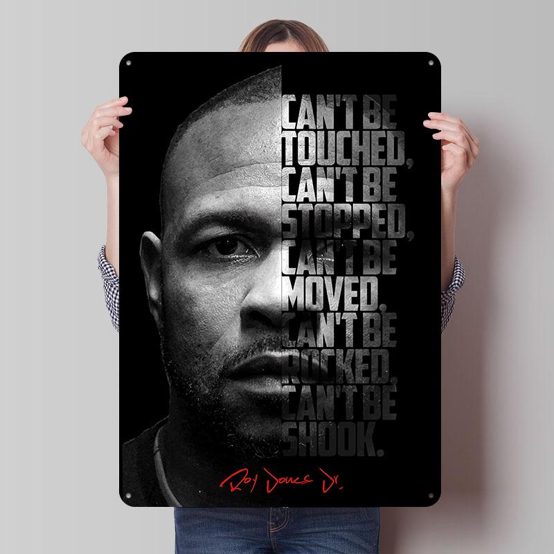 Roy Jones Jr Boxer Metal Posters Custom Vintage Metal Signs Wall Art Retro Tin Plaque for Man Cave Decoration Bedroom Desk Decor