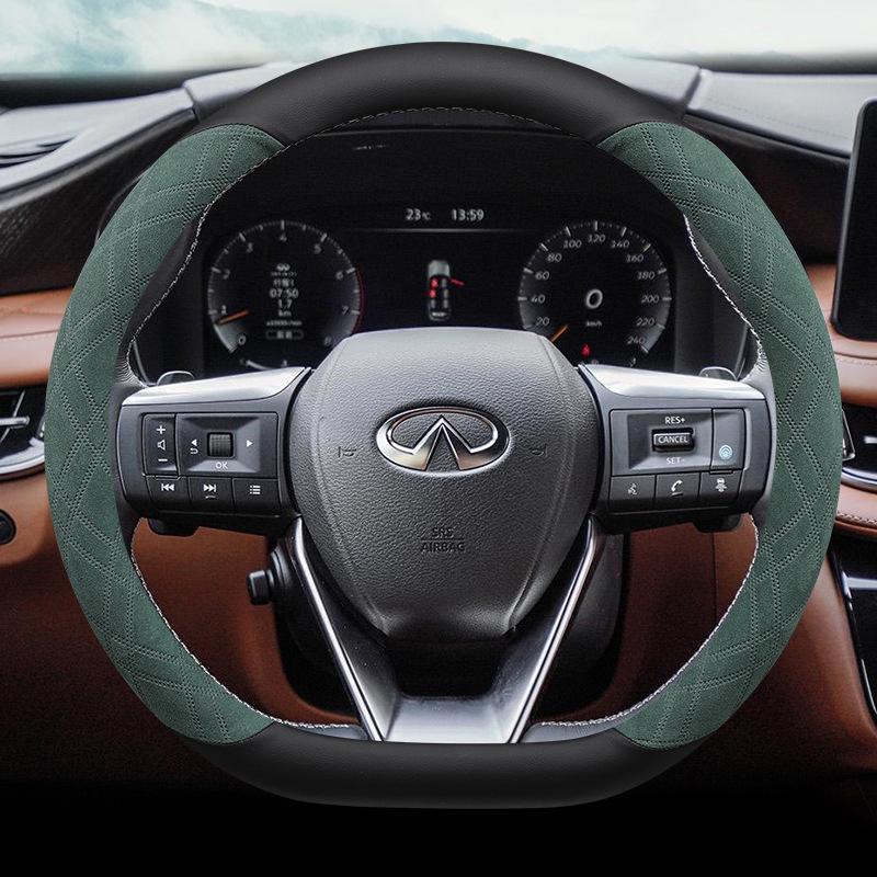 Wildleder-Lenkradabdeckung für Infiniti Q50L, QX50, QX60, QX55, Q70L - Für den Wintergebrauch
