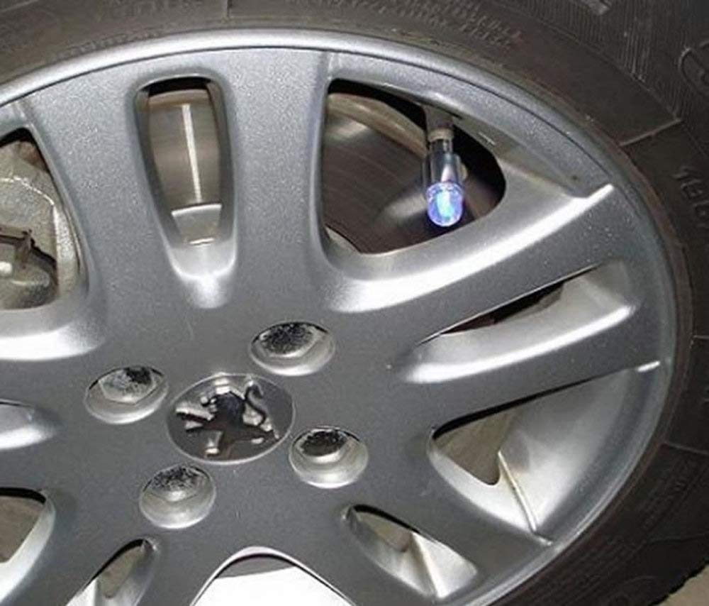 SUNNY YKTL02-SNY Tire Valve Cap LED Lights, Operated with Vibration Sensor, Rainbow, Auto