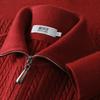 SNOWFLYING Women's Turn-down Collar Zipper Knit Cardigan