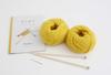 DARUMA Knitting Kit, Beginner's Kit, Col. A, Yellow, Knitting Needles, 01-874A