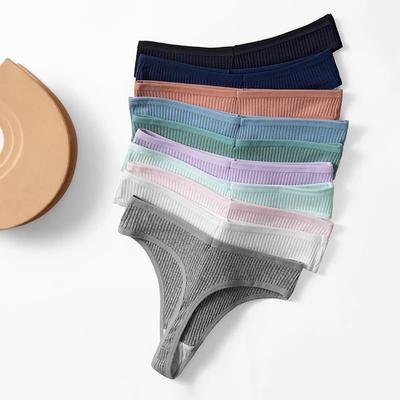 Tangas para mulheres de algodão macio tanga sexy cintura baixa t-back roupa interior S-XL calcinha confortável meninas roupa interior