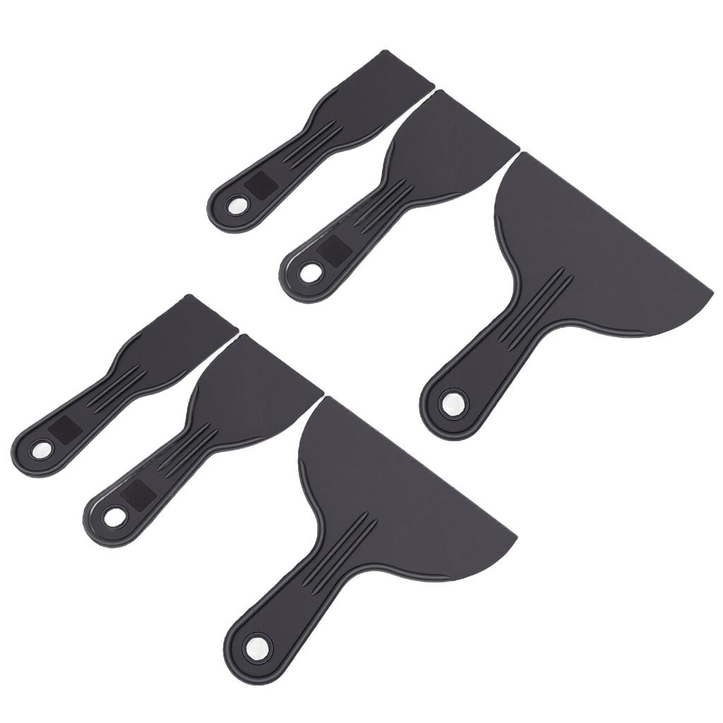 6PCS Paint Scraper Tools Plastic 2 3 6 Inch Wall Putty Scraper Spreader Tool for Drywall Repair Painting Patching
