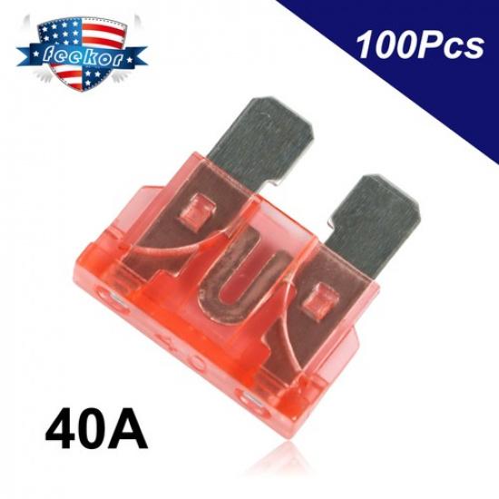 50Pair 40 Amp ATC/ATO Standard Regular Fuse Blade 40A for Truck Boat