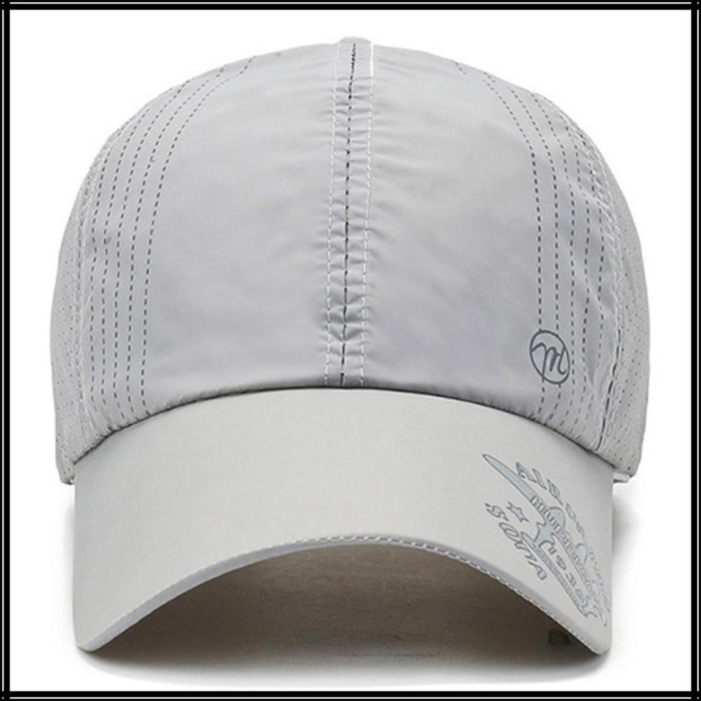 CZA091 [White Fang] Cap, Hat, Outdoor, Running, Sports, Casual, Simple, Men's, (Black)