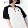 MO&Co. MC Embroidered Badge Sporty Raglan Sleeve Short Dress