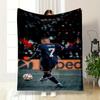 Soccer Player In Action Patterned Flannel Blanket Perfect for the Bedroom Living Room, Sofa, or a Little Nap
