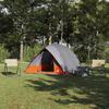 Camping Tent with Roof Gray and Orange 275 x 230 x 140 cm Taffeta