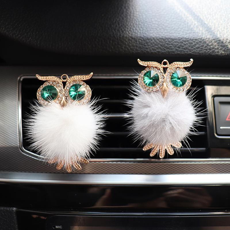 Mao Mao Owl Car Outlet Perfume Perfuel Inlays Drilling Cotycard Creative Creative Car Wind Found