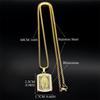 Catholic Our Lady of Guadalupe Pendant Necklace for Women Men Stainless Steel Gold Color Virgin Mary Medal Chain Jewelry