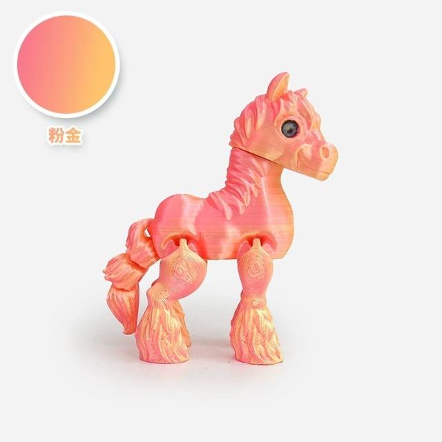 2026 Cute Movable Joint 3D Printed Pony Statue Relief Sensory Toy Home Office Desktop Decor Children's Day Gift